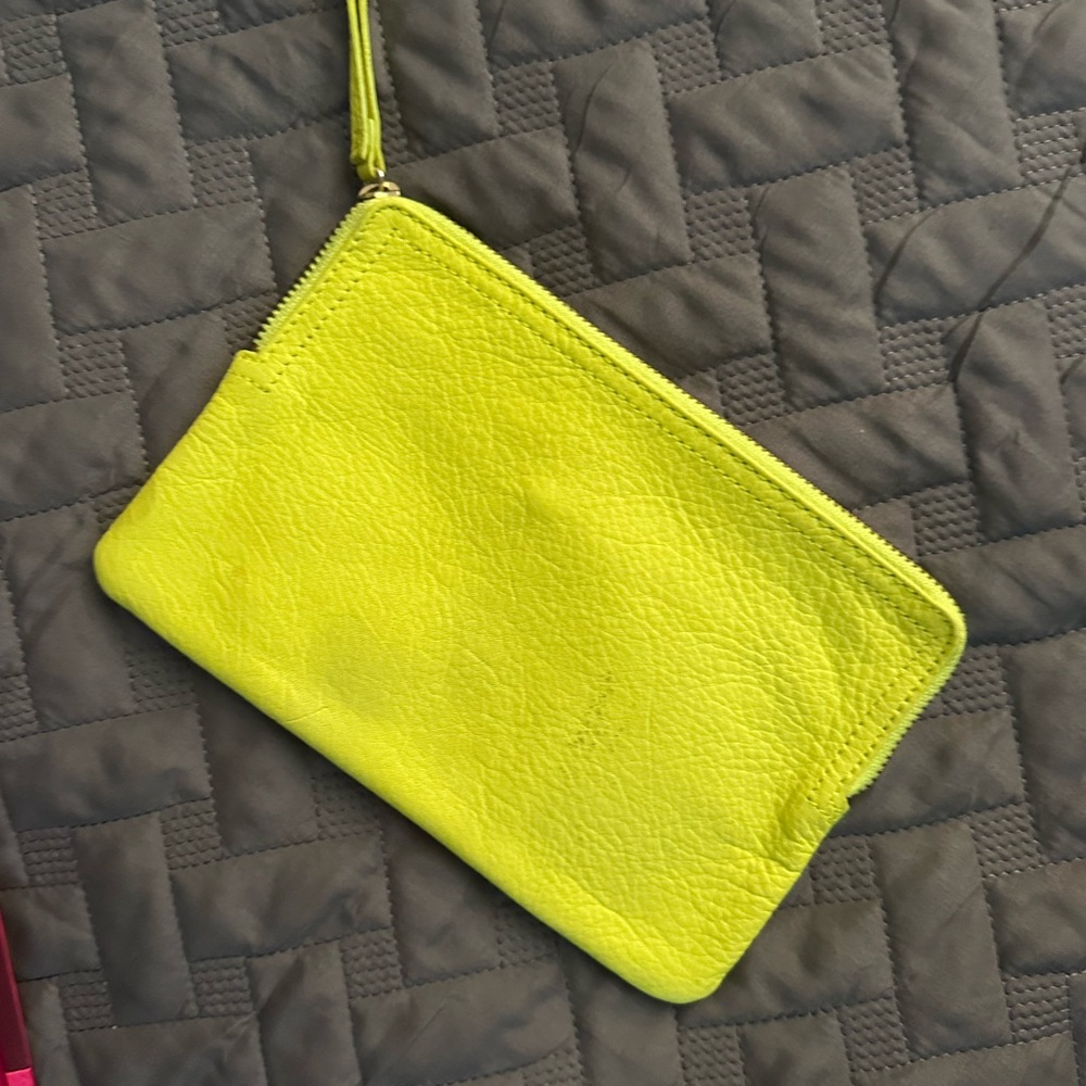 Lime Green GAP Leather Clutch